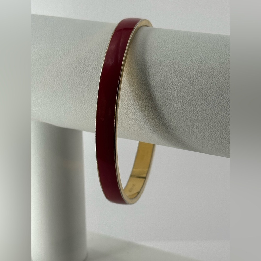 Monet Red and Gold enameled Bangle - Picture 2 of 8